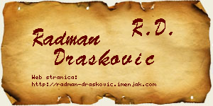 Radman Drašković vizit kartica